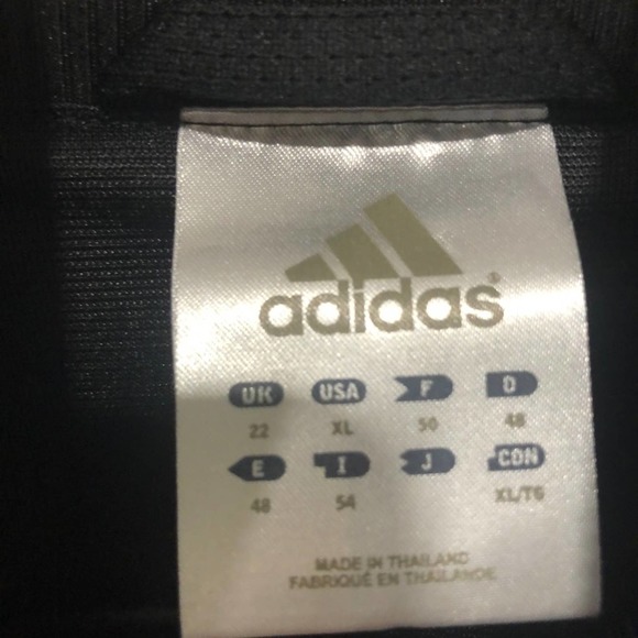 Adidas black three stripe full zip track jacket Men’s XL - Picture 4 of 9